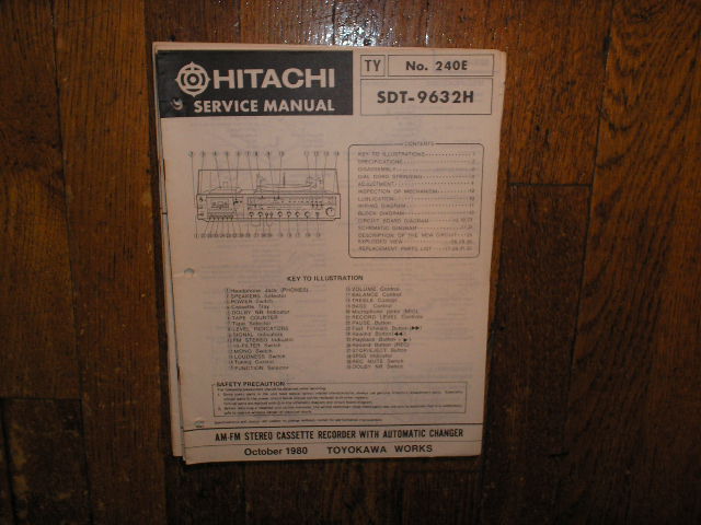 SDT-9632H  Stereo System Service Manual