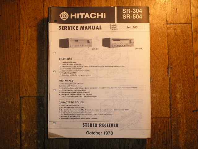 SR-304 SR-504 Receiver Service Manual