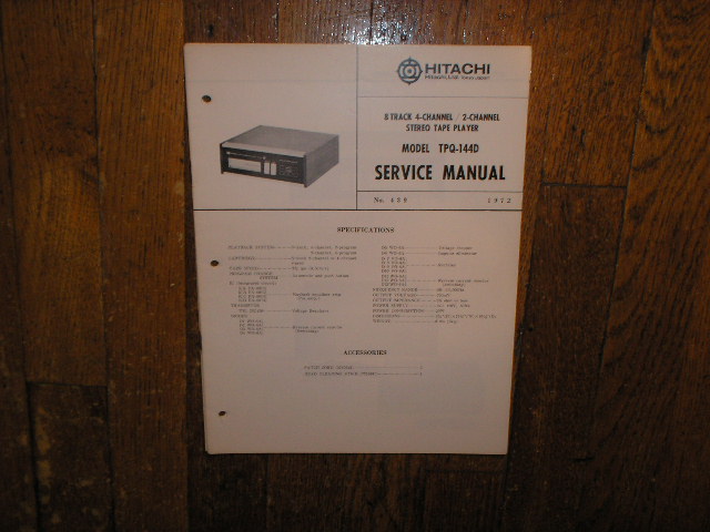 TPQ-144D 8-TRACK TAPE PLAYER  Service Manual