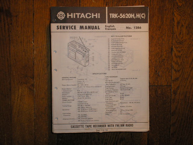 TRK-5620H TRK-5620HC CASSETTE RADIO Service Manual