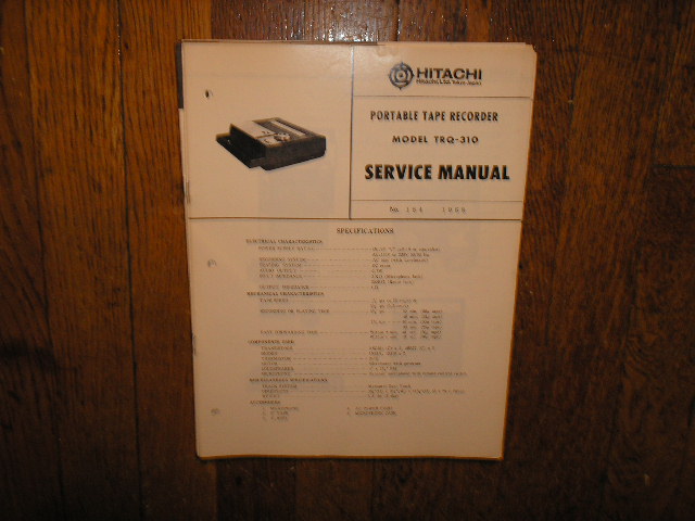 TRQ-310 Cassette Tape Recorder Service Manual