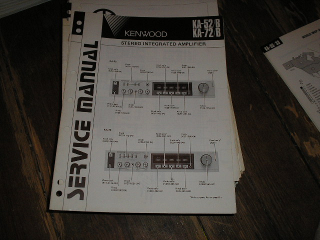 KA-52 KA-52B KA-72 KA-72B Amplifier Service Manual