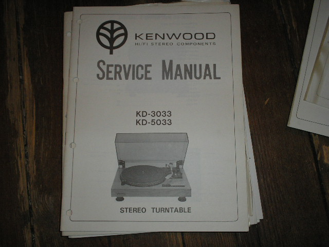 KD-3033 5033 Turntable Service Manual