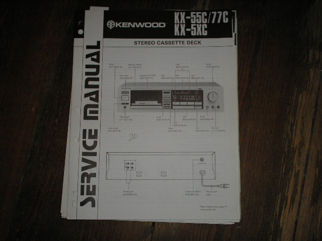 KX-77C KX-55C KX-5KC Cassette Deck Service Manual B51-1345...880 