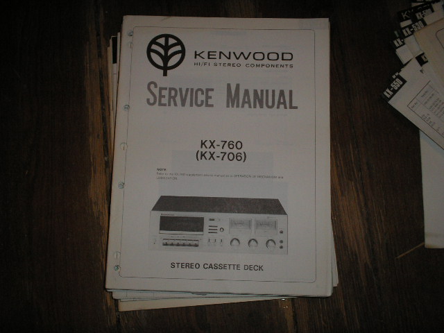 KX-706 KX-760 Cassette Deck Service Manual