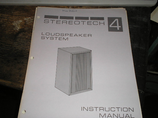 STEREOTECH 4 Loudspeaker Service Manual  McIntosh