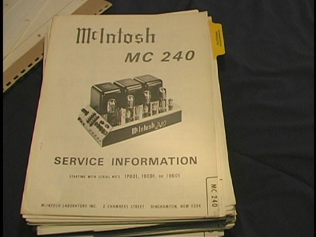 MC 240 Power Amplifier Schematic Starting with Serial No 1P001 100D1 or 10G01