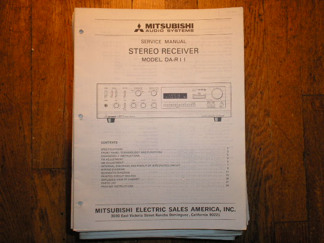 DA-R11 Receiver Service Manual