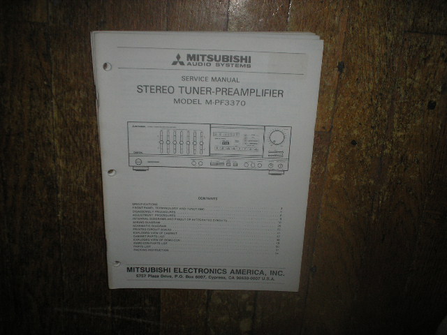 M-PF3370 Tuner Pre-Amplifier  Service Manual