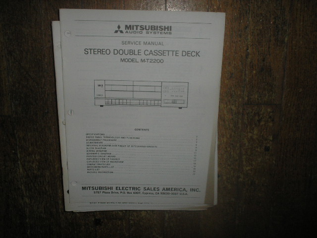 M-T2200 Cassette Deck Service Manual 