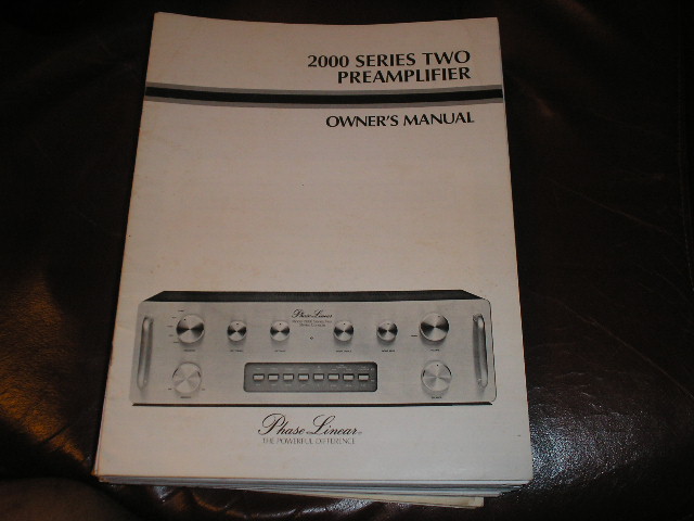 2000 Series Two 2 Pre-Amplifier Owners Manual  Phase Linear