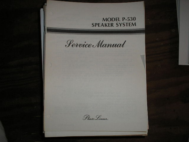 P-530 Speaker System Service Manual with parts lists and schematics 