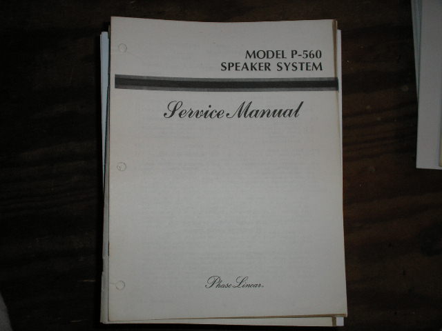 P-560 Speaker Service Manual  Phase Linear