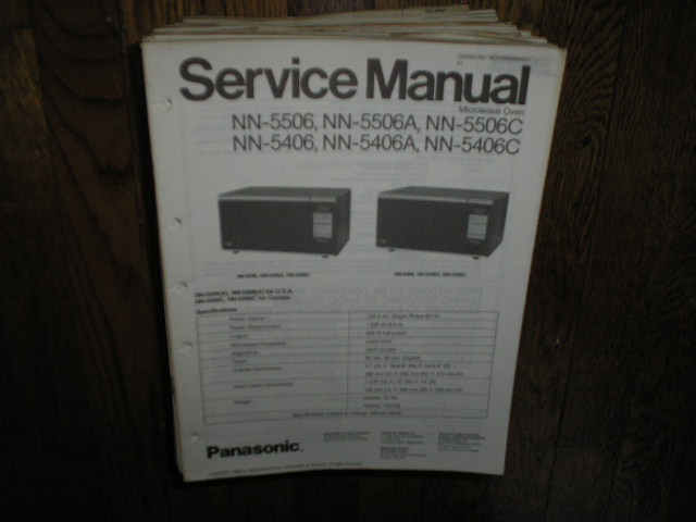 NN-5406 NN-5406A NN-5406C NN-5506 NN-5506A NN-5506C Microwave Oven Service Repair Manual