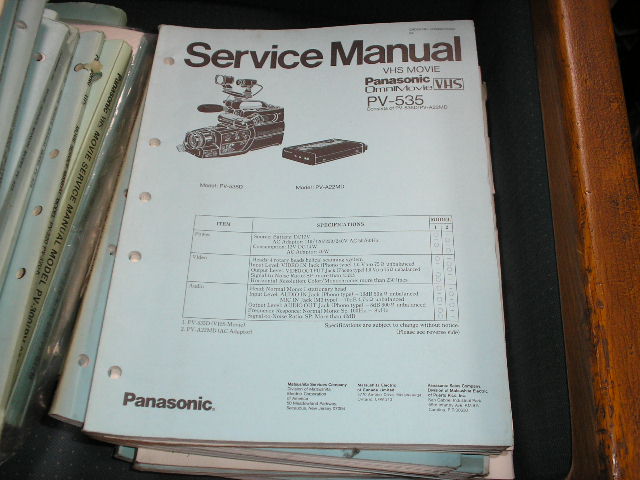 PV-535 VHS Camcorder Service Manual