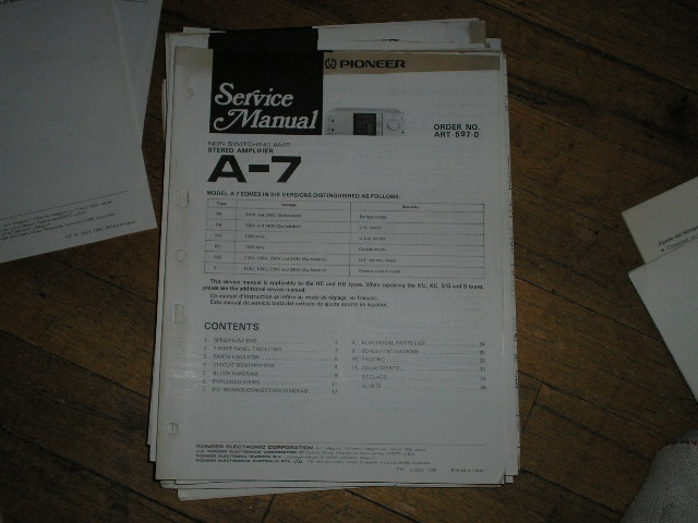 A-7 Amplifier Service Manual