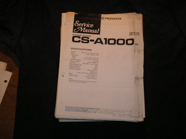 CS-A1000 Speaker Service Manual  Pioneer