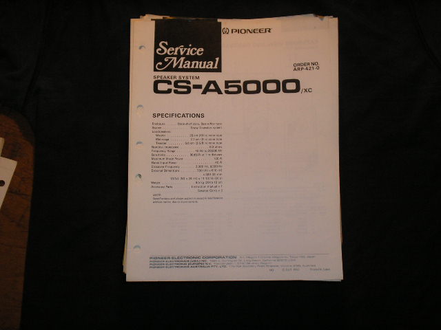 CS-A5000 Speaker Service Manual  Pioneer