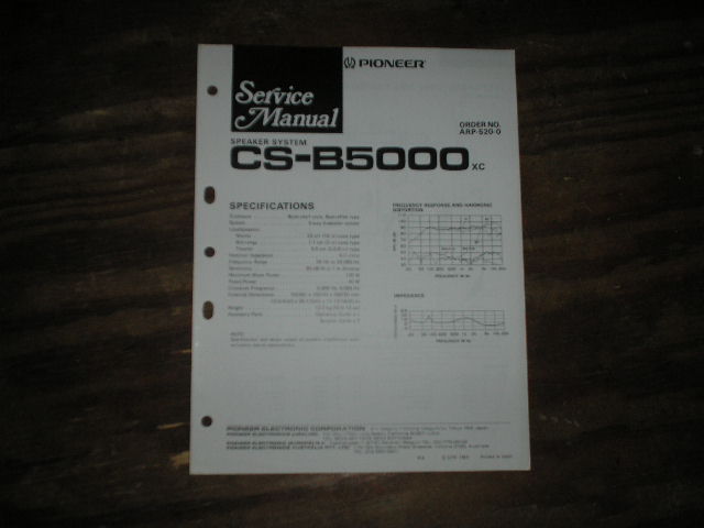 CS-B5000D Speaker Service Manual  Pioneer