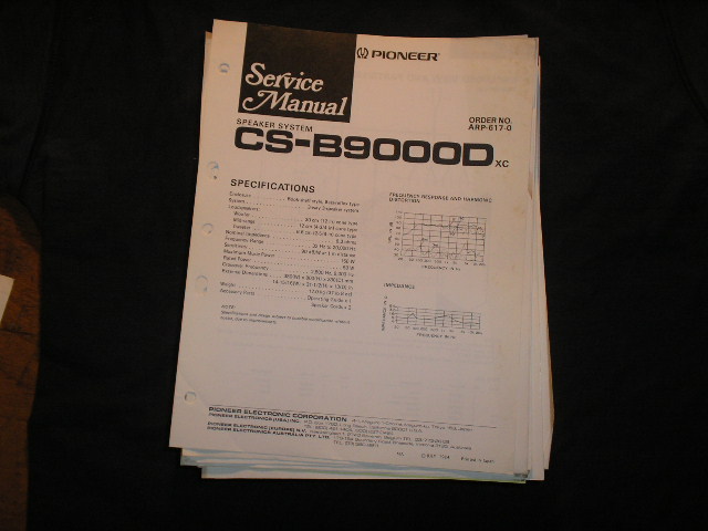 CS-B9000D Speaker Service Manual  Pioneer