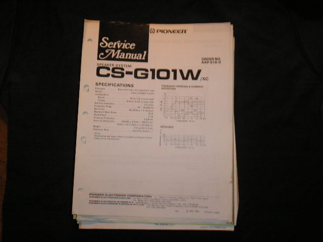 CS-G101W Speaker Service Manual  Pioneer