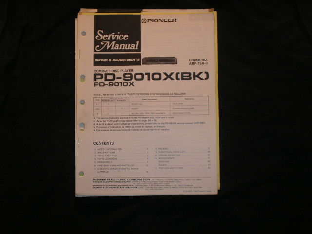 PD-9010X PD-9010X BK CD Player Service Manual