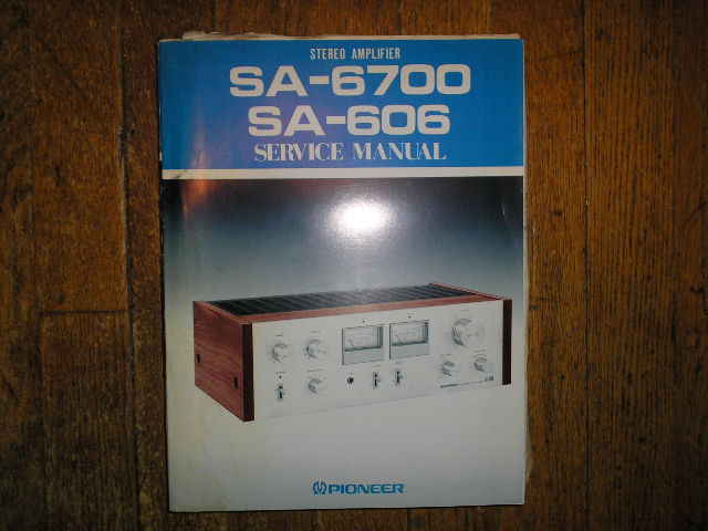 SA-6700 SA-606 Stereo Amplifier Blue Service Manual