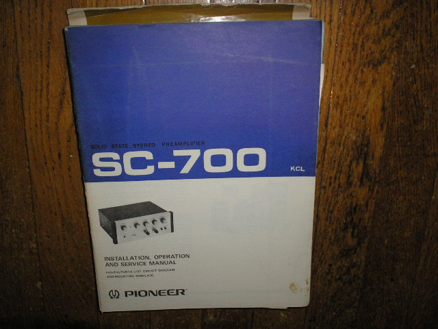 SC-700 KCL Stereo Pre-Amplifier Service Manual 