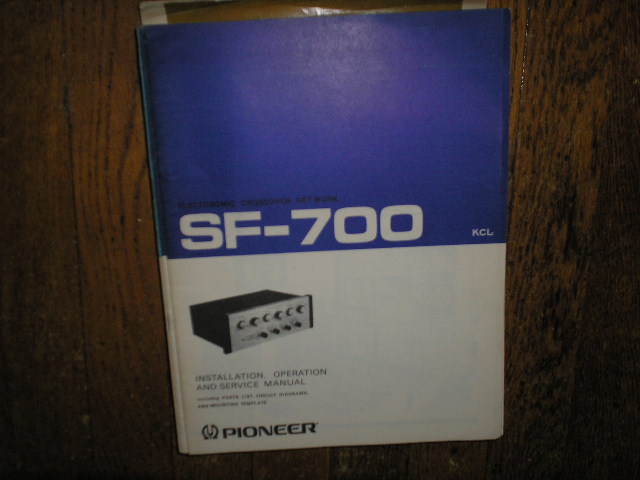 SF-700 KCL Electronic Crossover Network Service  Manual 