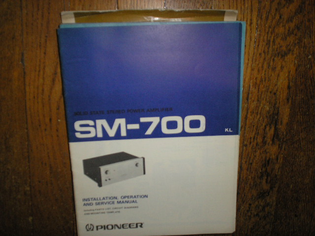 SM-700 KL Stereo Power Amplifier Service Manual 