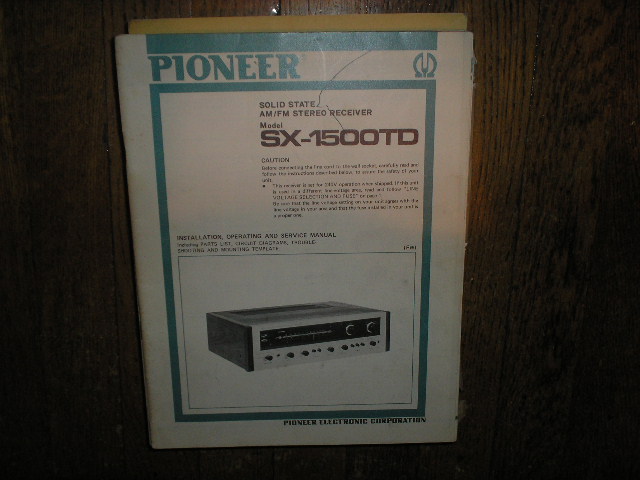 SX-1500TD FW Receiver Service Manual