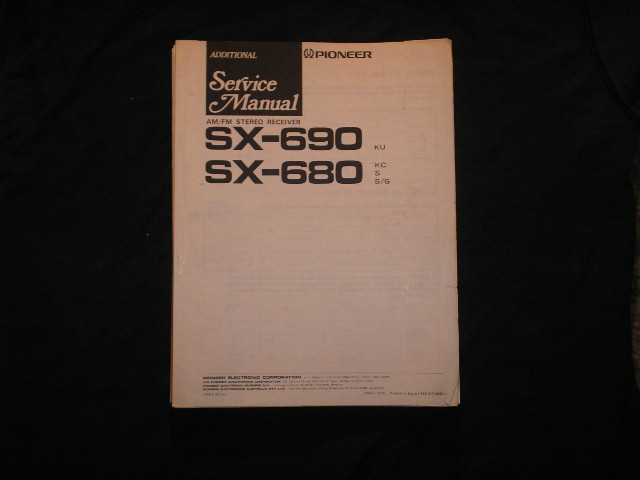 SX-690 Receiver Service Manual  Pioneer