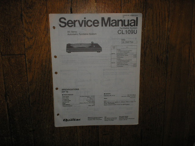 CL109U Turntable Service Manual
