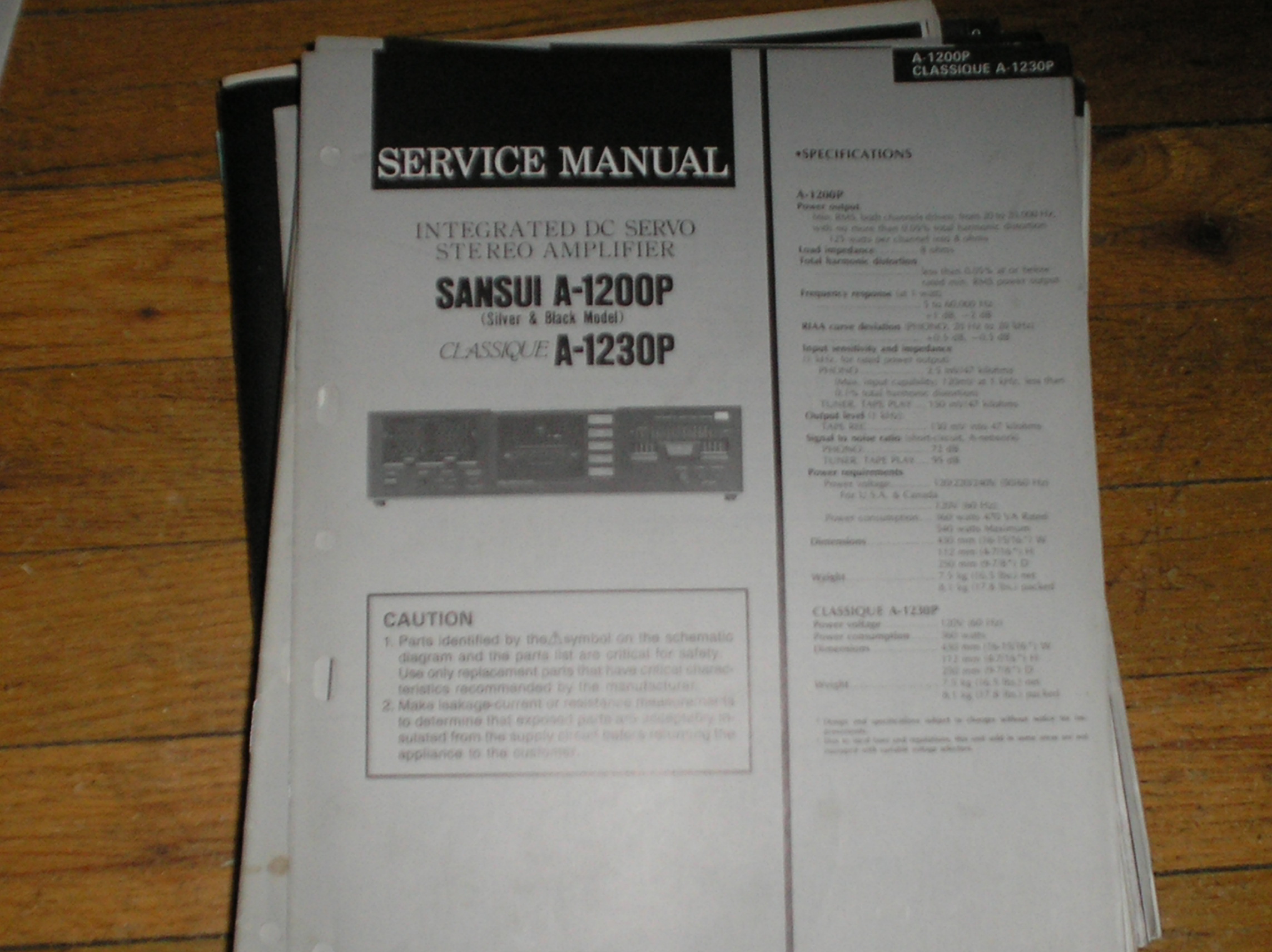 A-1200P A-1230P Amplifier Service Manual