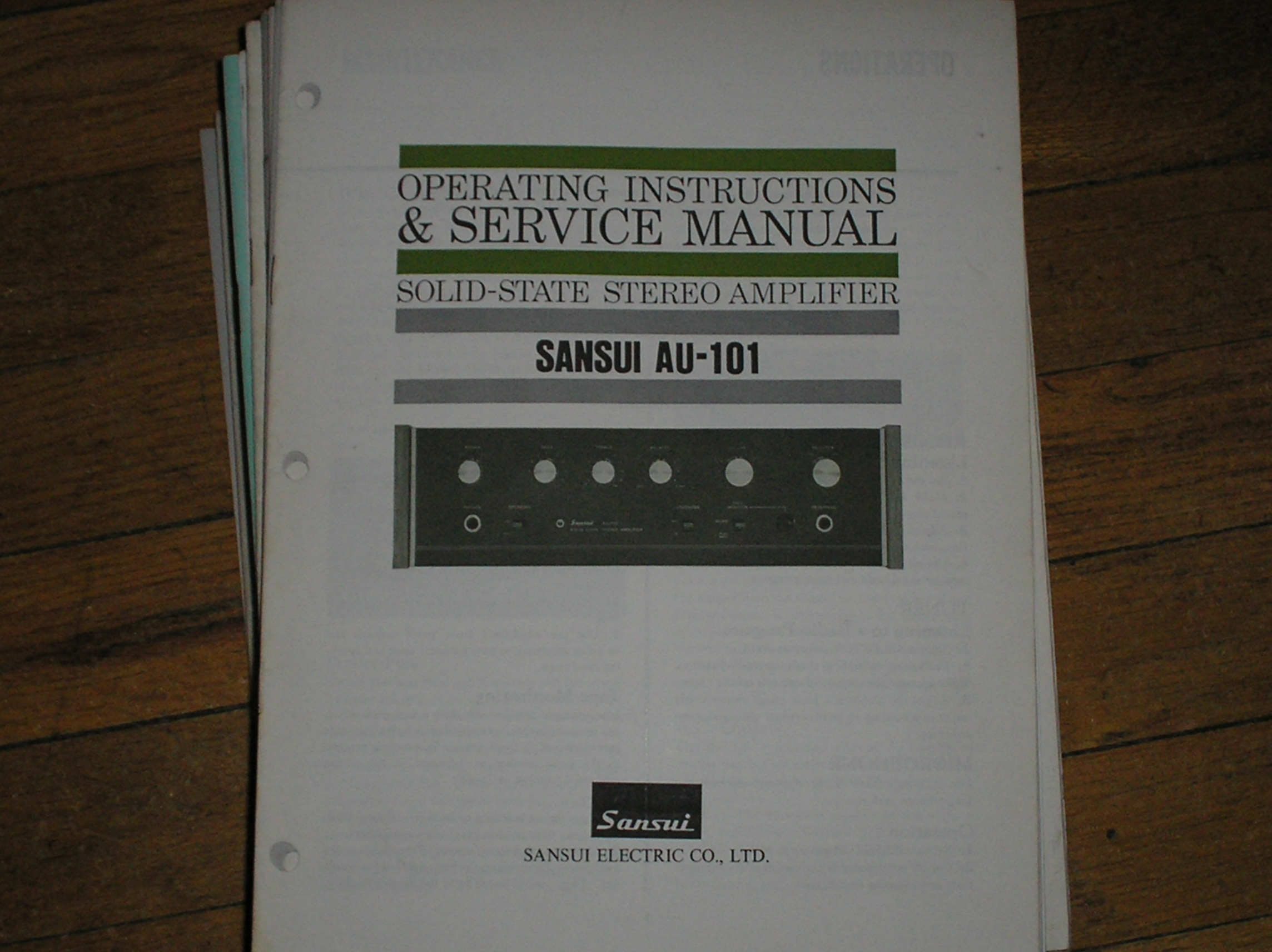 AU-101 Amplifier Operating Service Instruction Manual