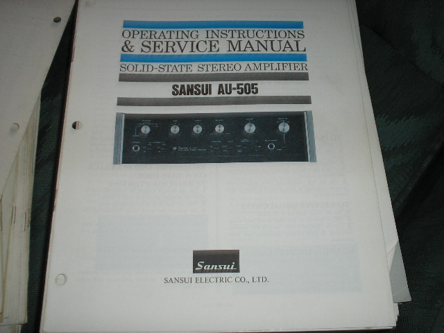 AU-505 Amplifier Operating and Service Instruction Manual