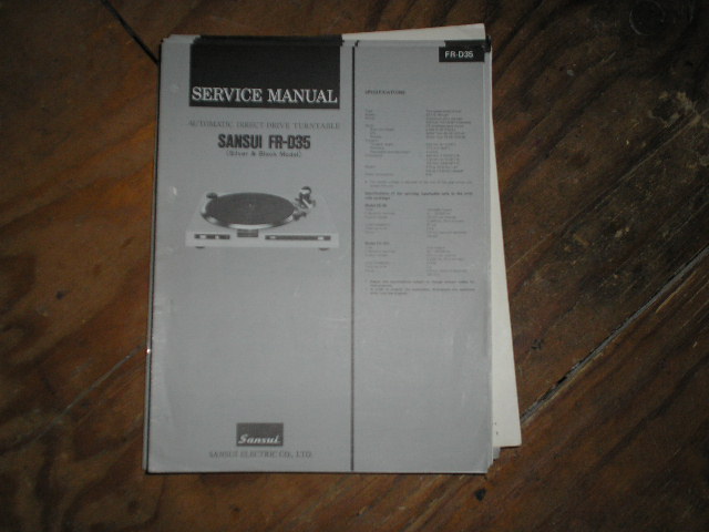 FR-D35 Turntable Service Manual