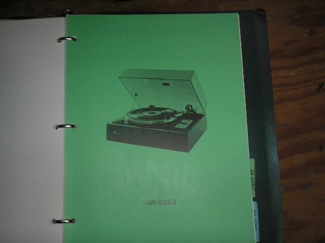 SR-2050 Turntable Service Manual from a Turntable Service Binder