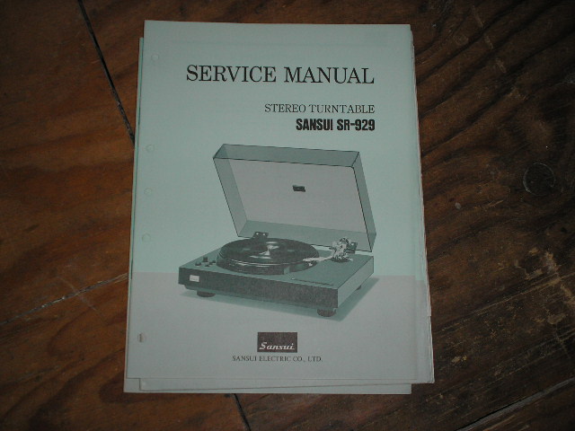 SR-929 Turntable Service Manual
