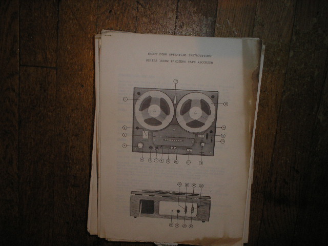 1600X Service and Operation Manual.
Circuit and Board Diagram Manual plus Alignment Manual some Service Bulletins (see 1200x)