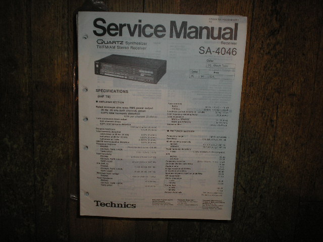 SA-4046 Receiver Service Manual