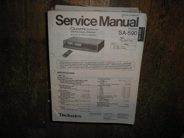 SA-590 Receiver Service Manual
