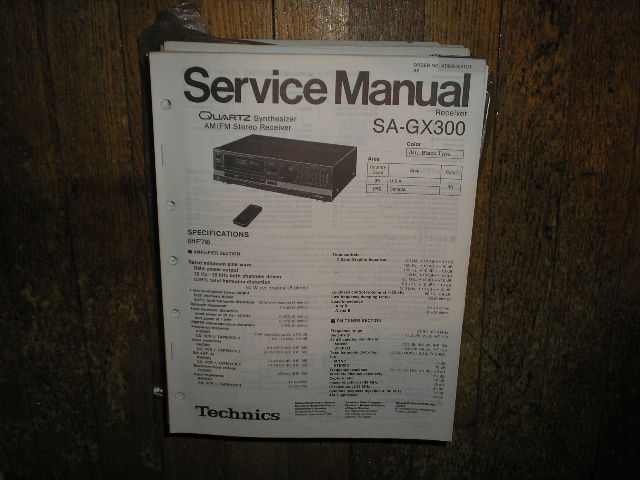 SA-GX300 Receiver Service Manual