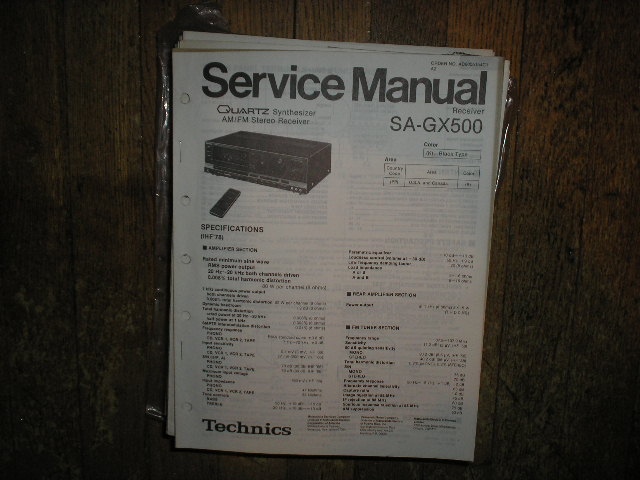 SA-GX500 Receiver Service Manual