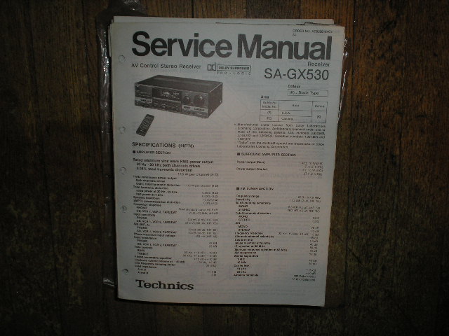 SA-GX530 Receiver Service Manual