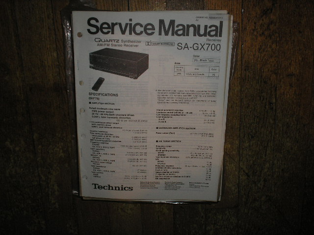 SA-GX700 Receiver Service Manual