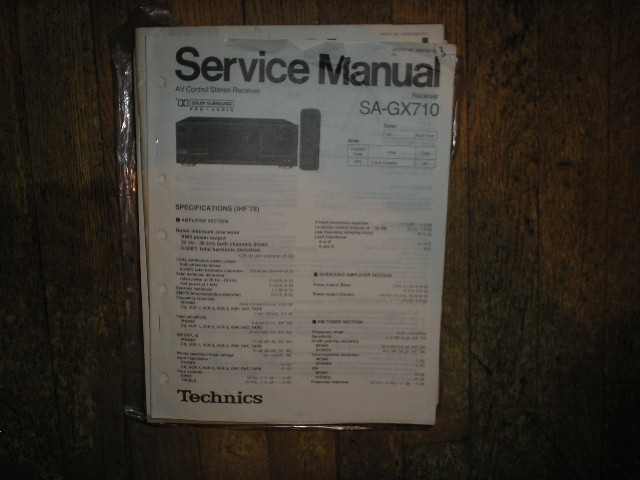 SA-GX710 Receiver Service Manual
