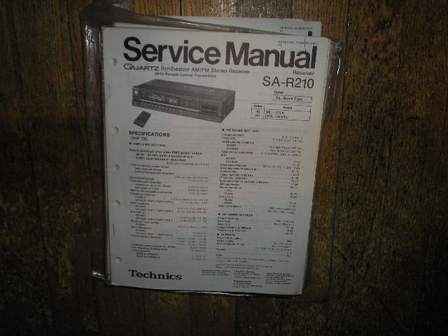 SA-R210 Receiver Service Manual