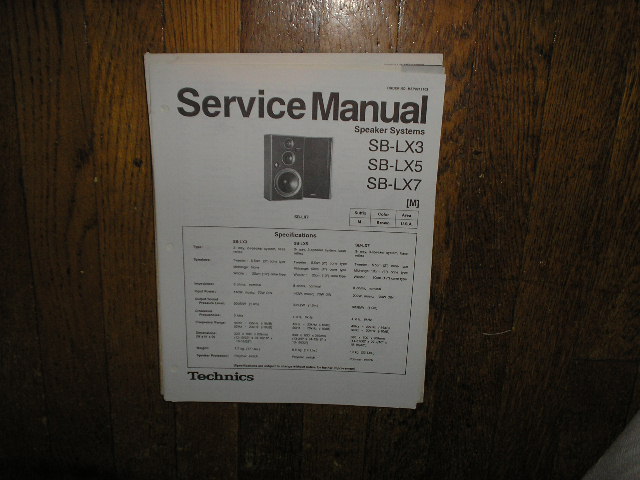 SB-LX3 SB-LX5 SB-LX7 Speaker System Service Manual