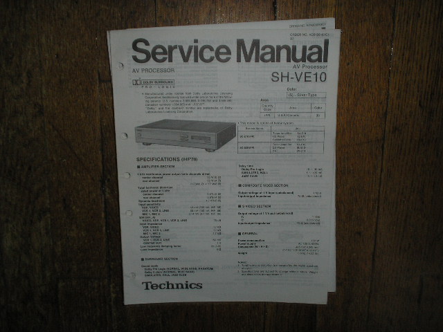 SH-VE10 Equalizer Operator Manual